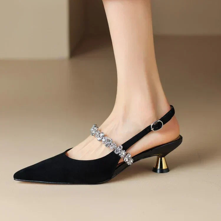 Women's Pointed Toe Slingback Heels