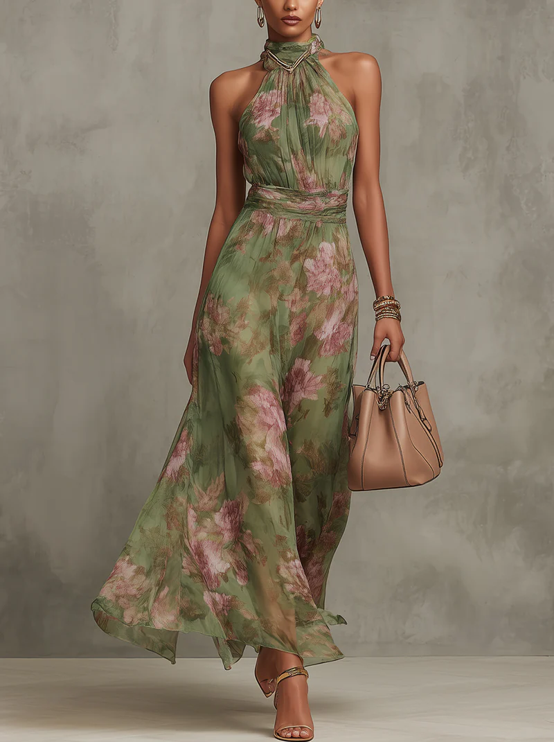 Women's Halter Maxi Dress