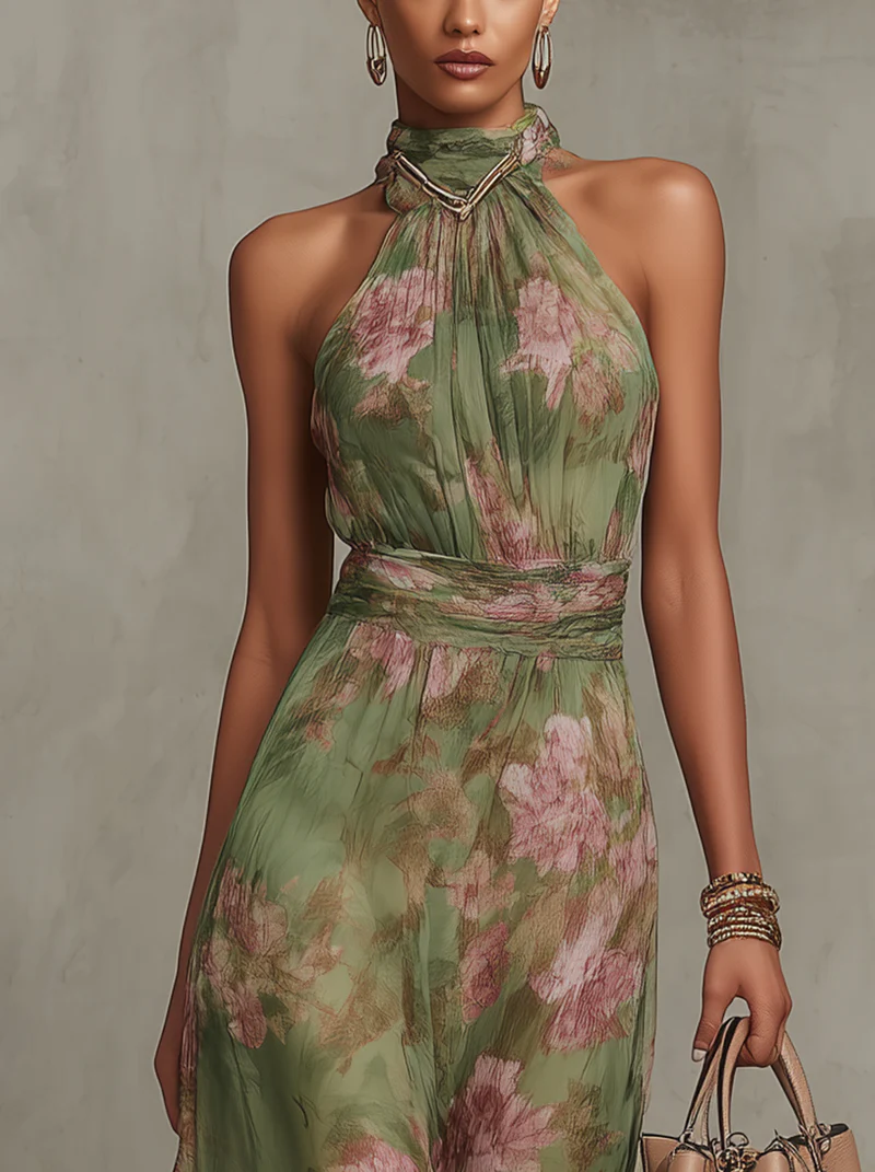 Women's Halter Maxi Dress