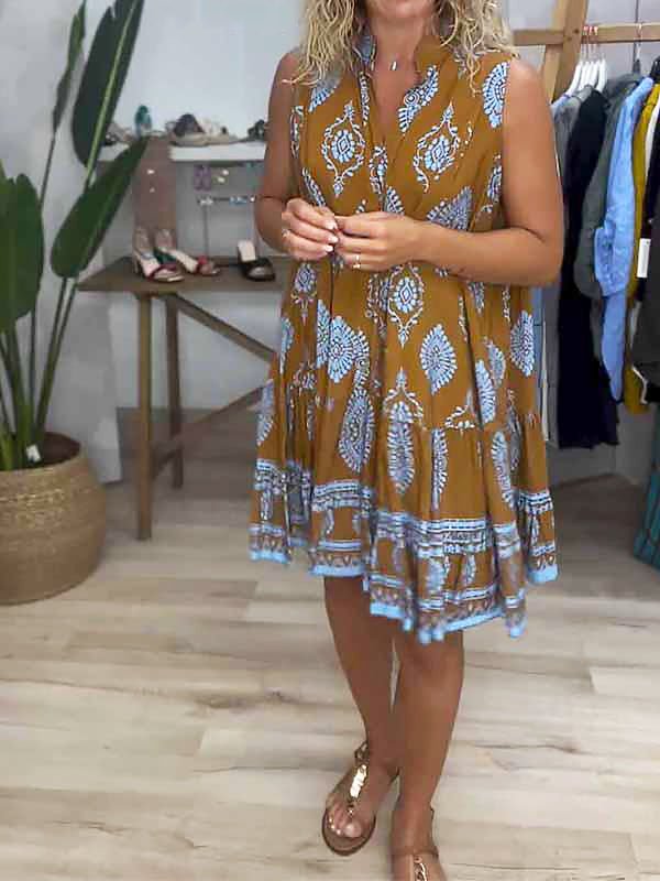 Women's V Neck Mini Dress