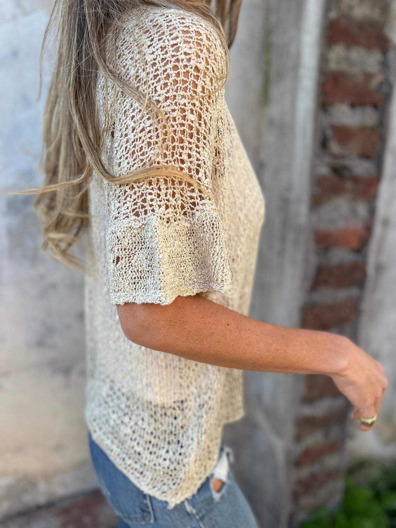 Women's V Neck Short Sleeve Cardigan