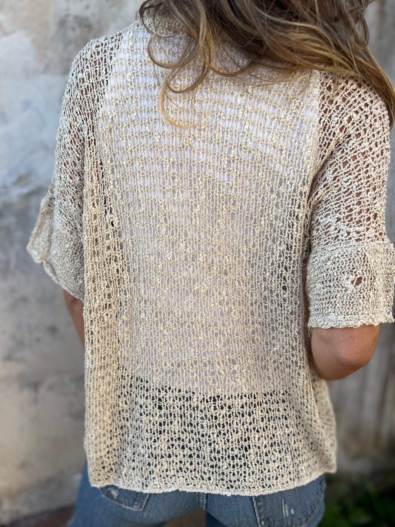 Women's V Neck Short Sleeve Cardigan