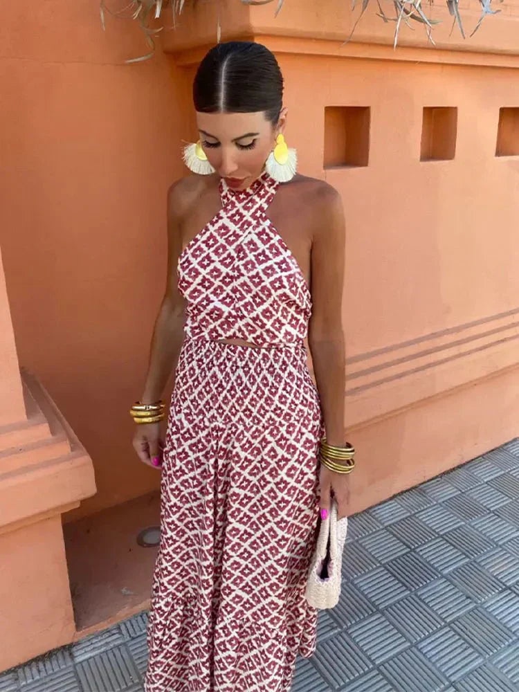 Women's Halter Maxi Dress