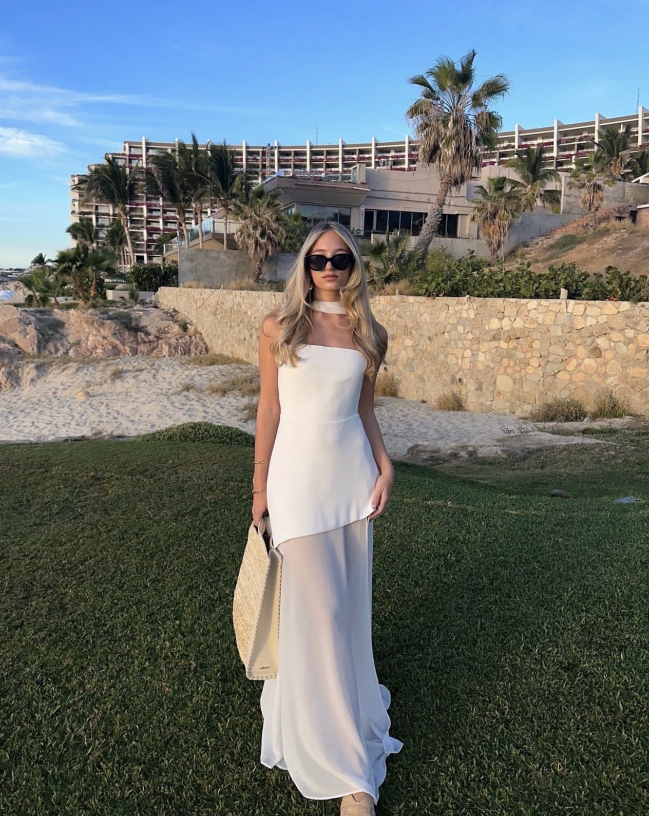Women's Strapless Maxi Dress – White
