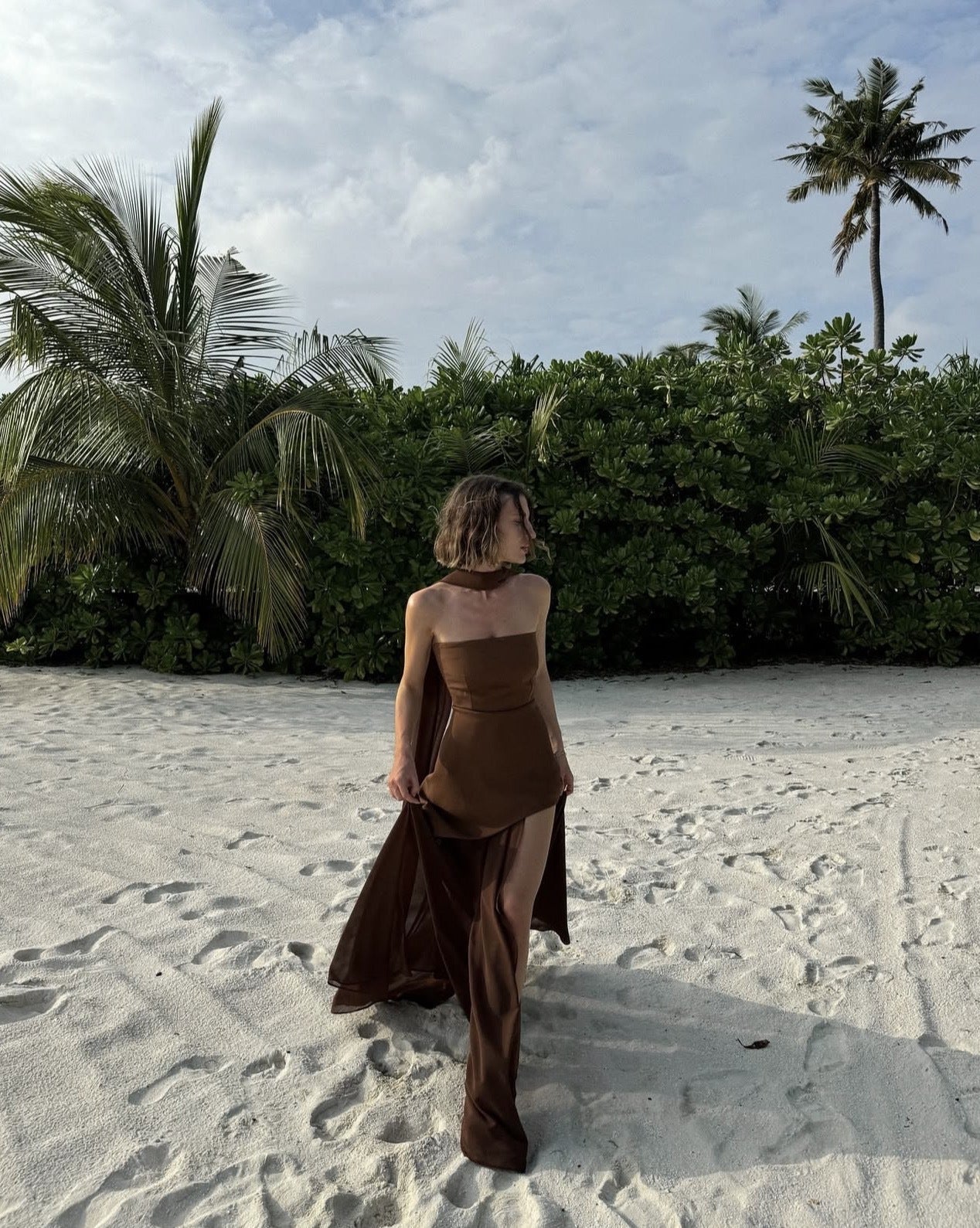Women's Strapless Maxi Dress