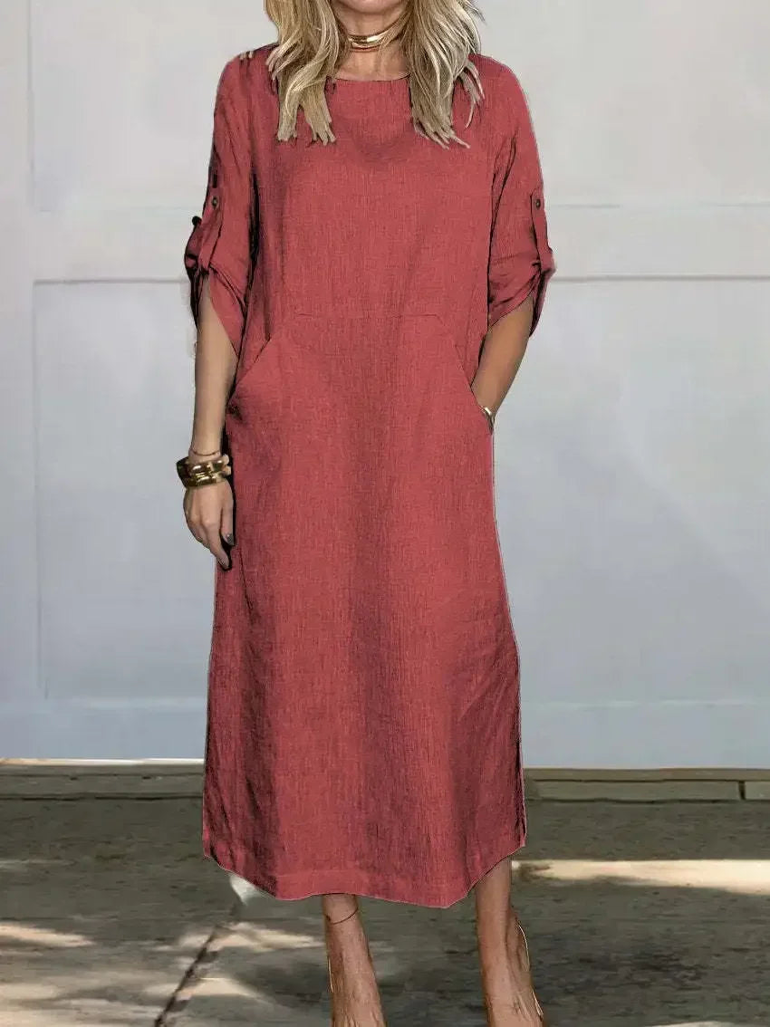 Women's Midi Dress – Red
