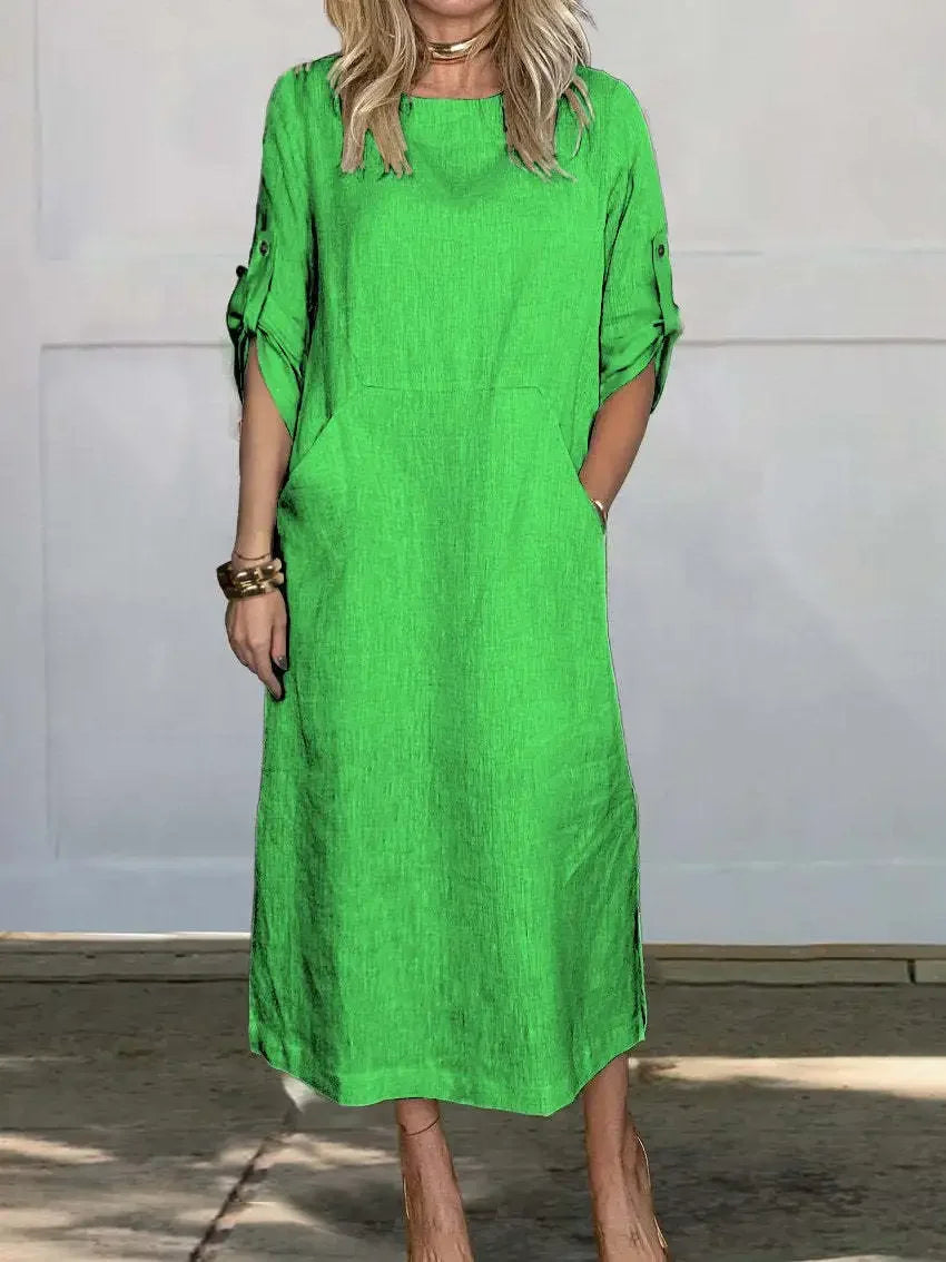 Women's Midi Dress – Light Green