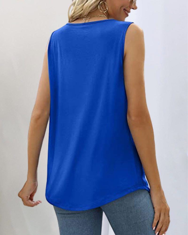 Women's Square Neck Sleeveless Blouse