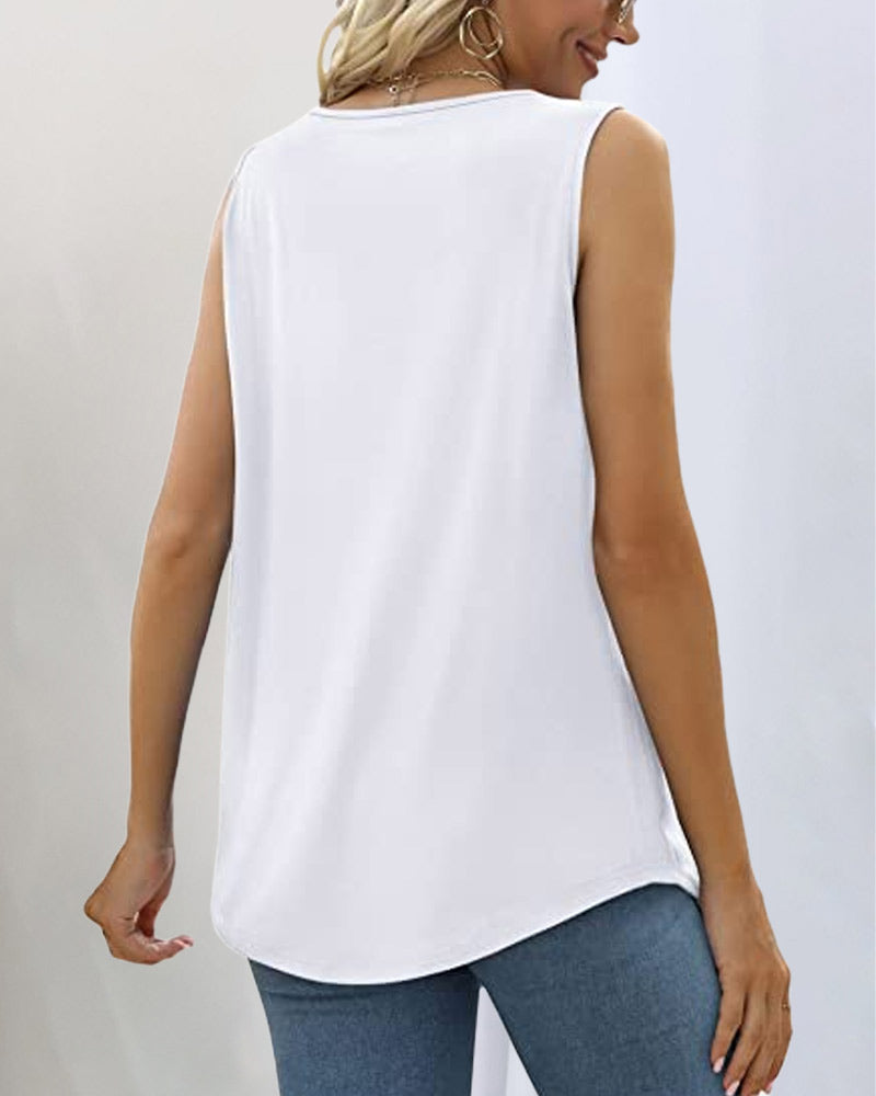 Women's Square Neck Sleeveless Blouse