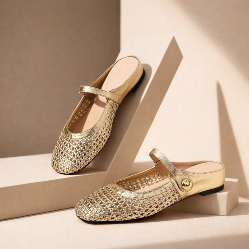 Women's Mule Mary Janes – Gold
