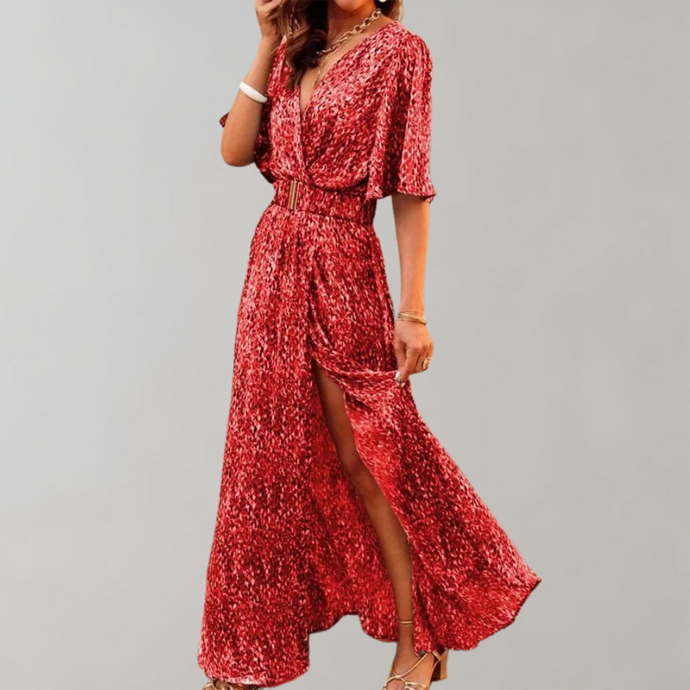 Women's Wrap Maxi Dress – Pink