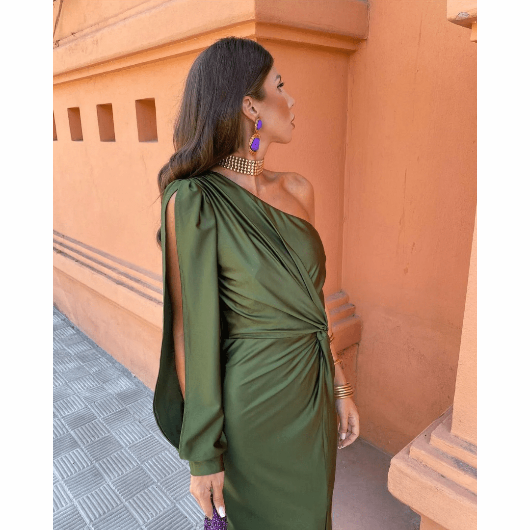 Women's One Shoulder Maxi Dress