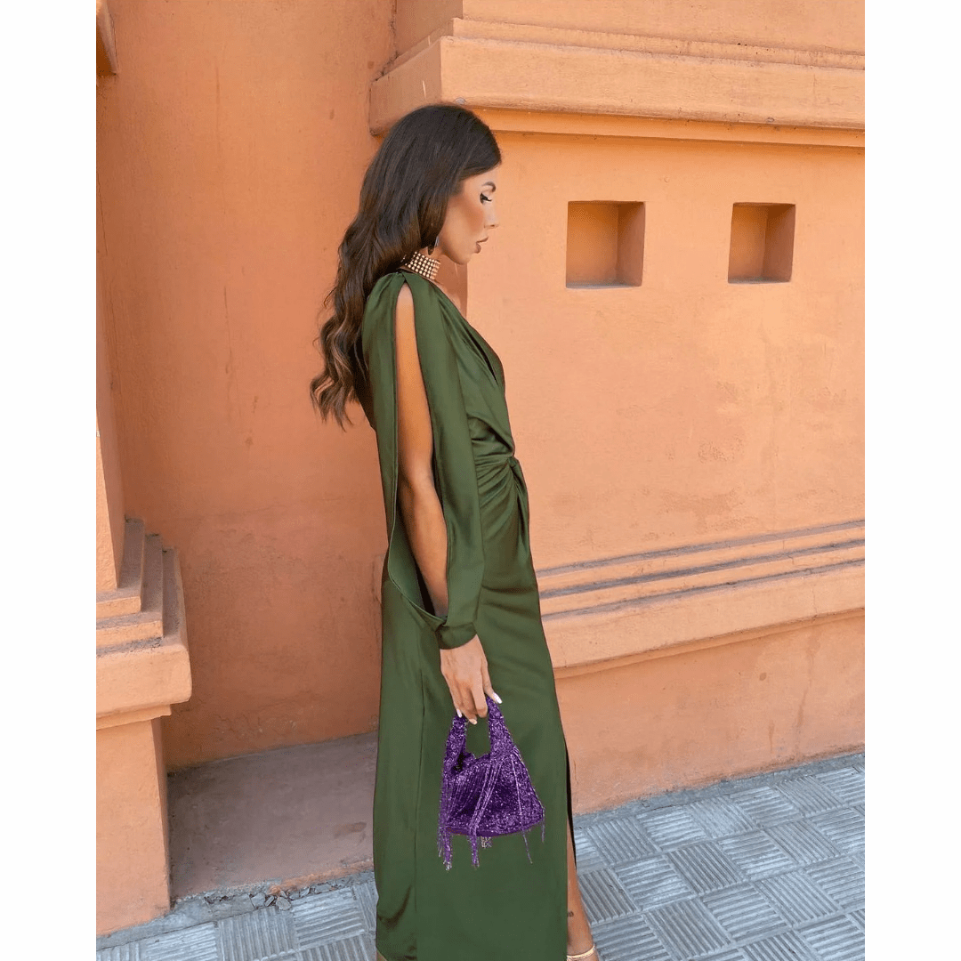 Women's One Shoulder Maxi Dress