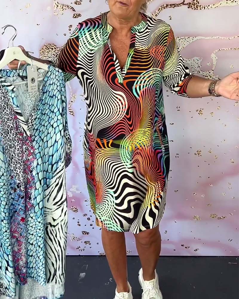 Women's V Neck Mini Dress