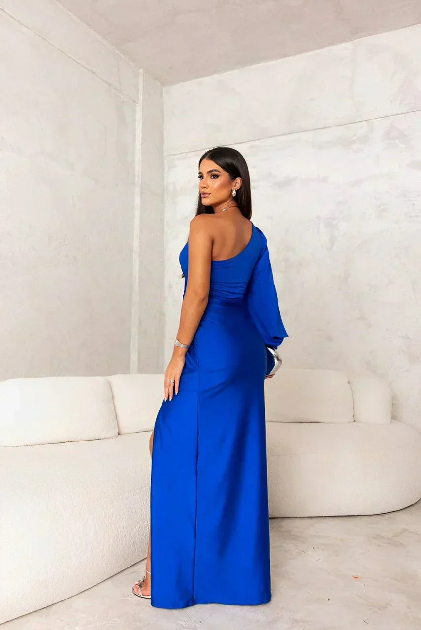 Women's One Shoulder Evening Maxi Dress