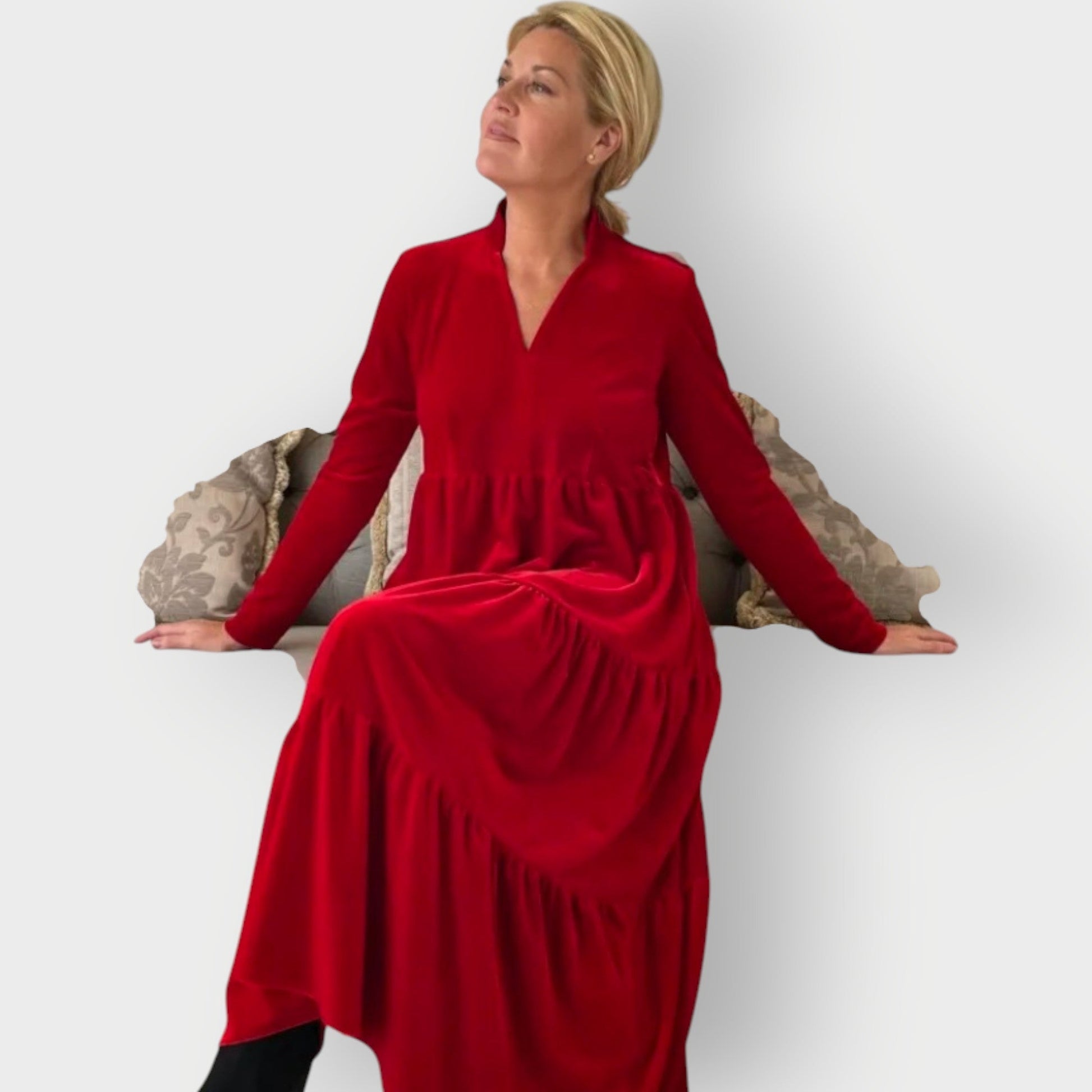 Women's V Neck Maxi Dress