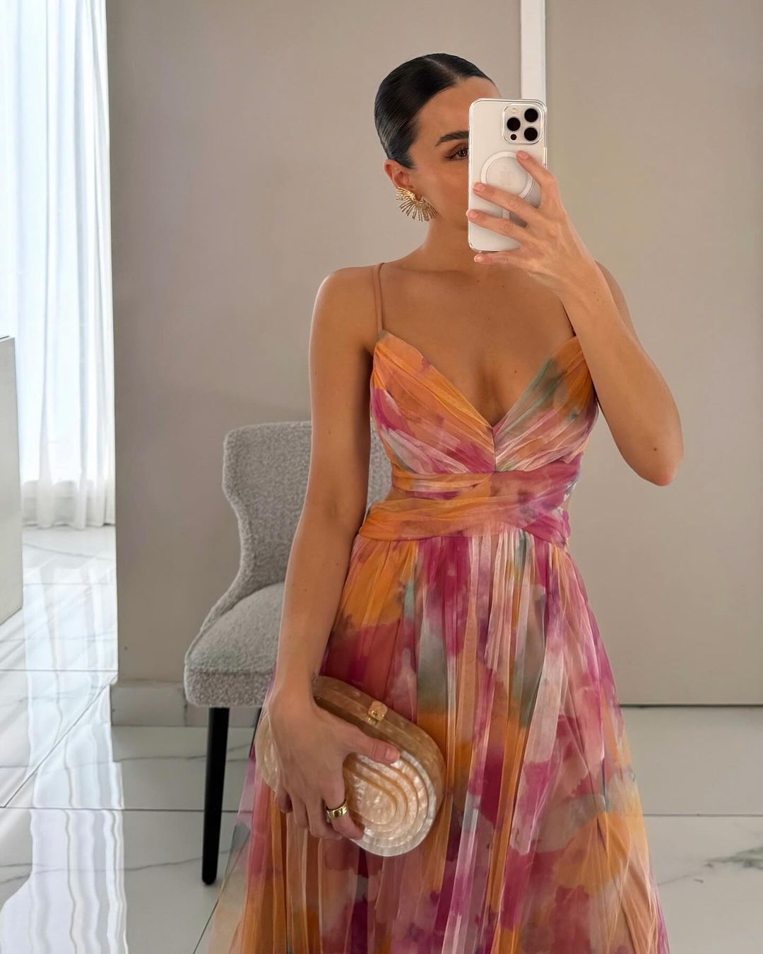 Women's V Neck Maxi Dress