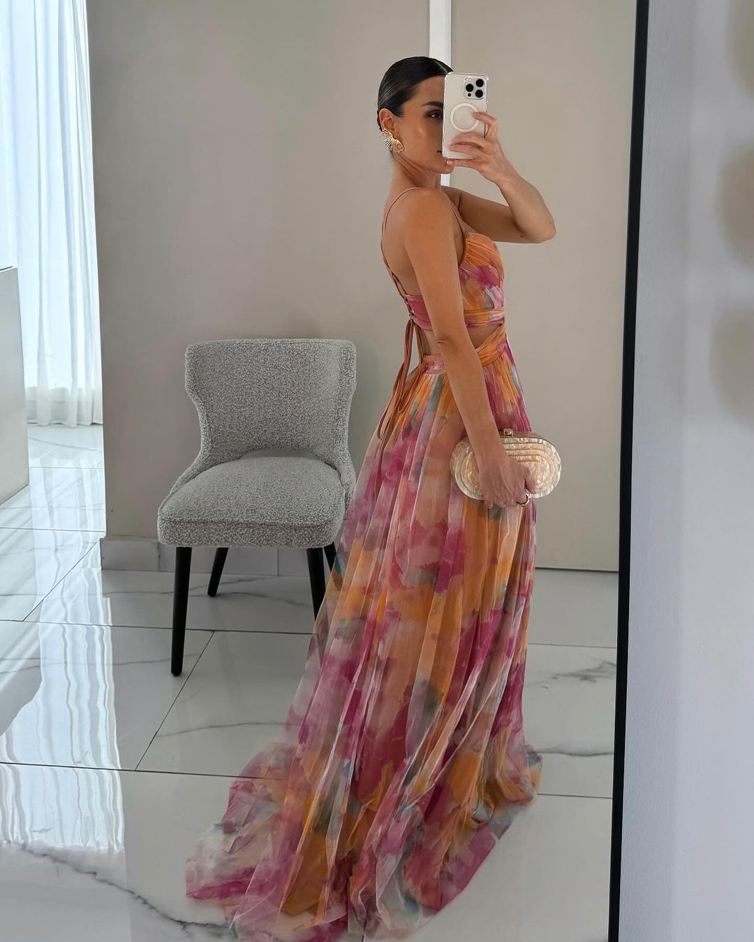 Women's V Neck Maxi Dress