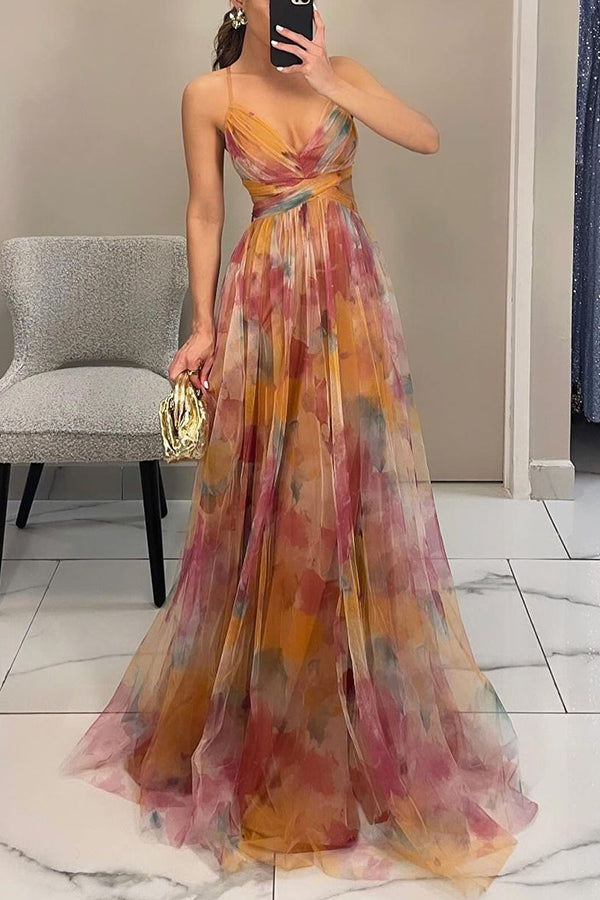 Women's V Neck Maxi Dress