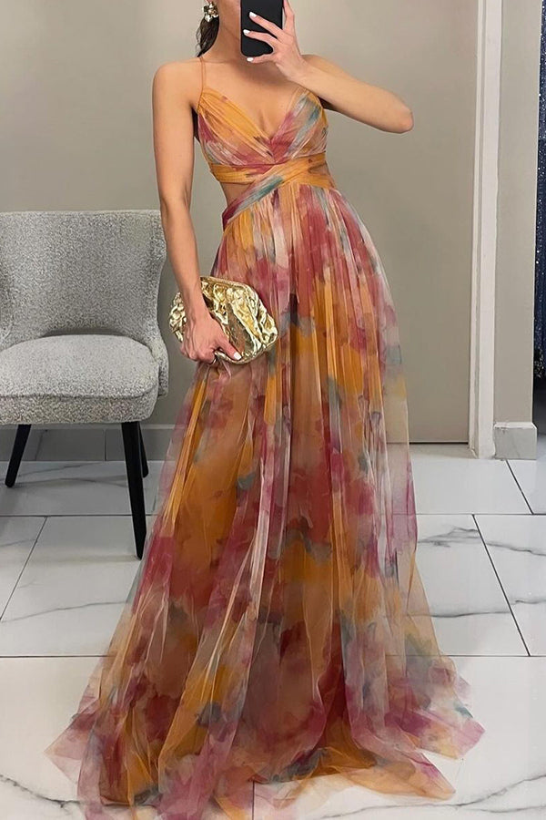 Women's V Neck Maxi Dress