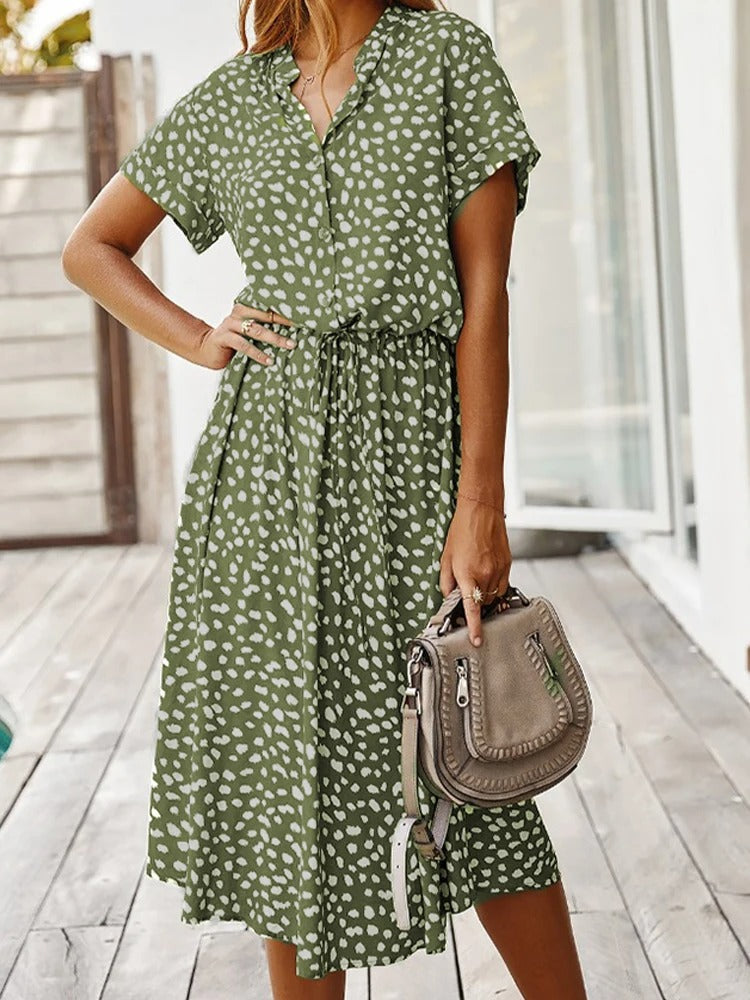 Women's Midi Dress – Green
