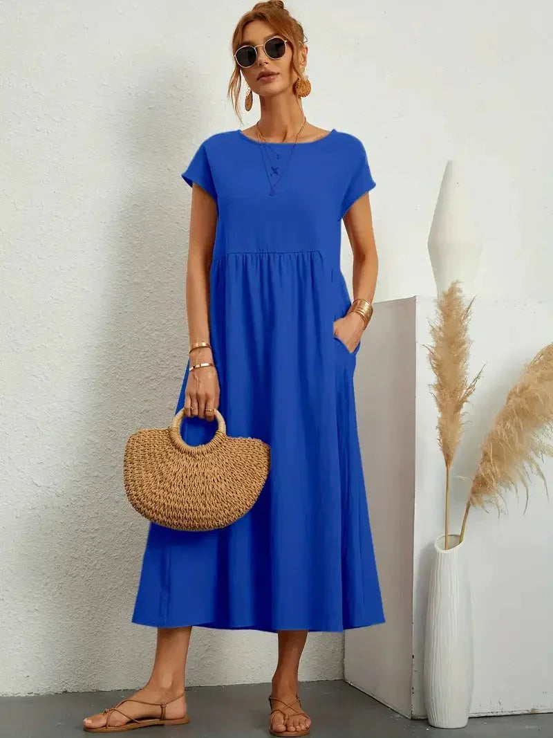 Women's Midi Dress – Blue