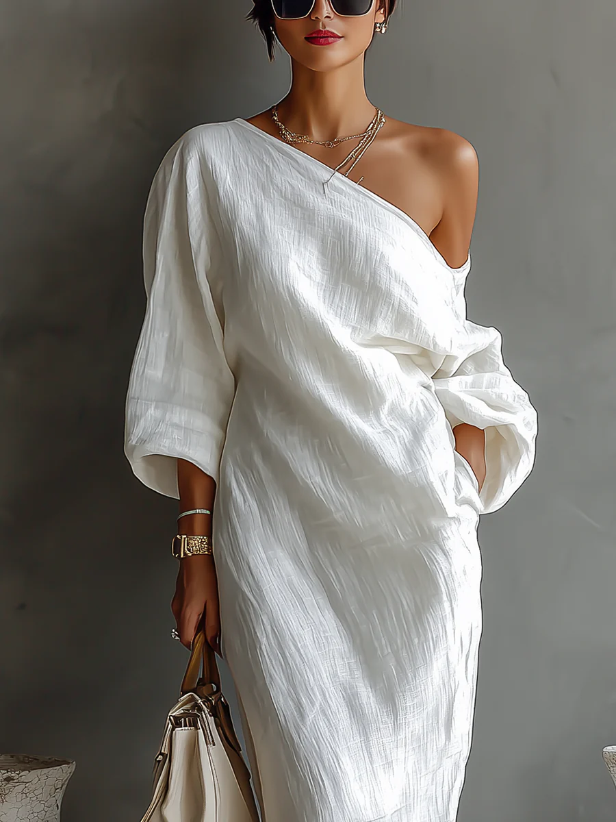 Women's One Shoulder Maxi Dress