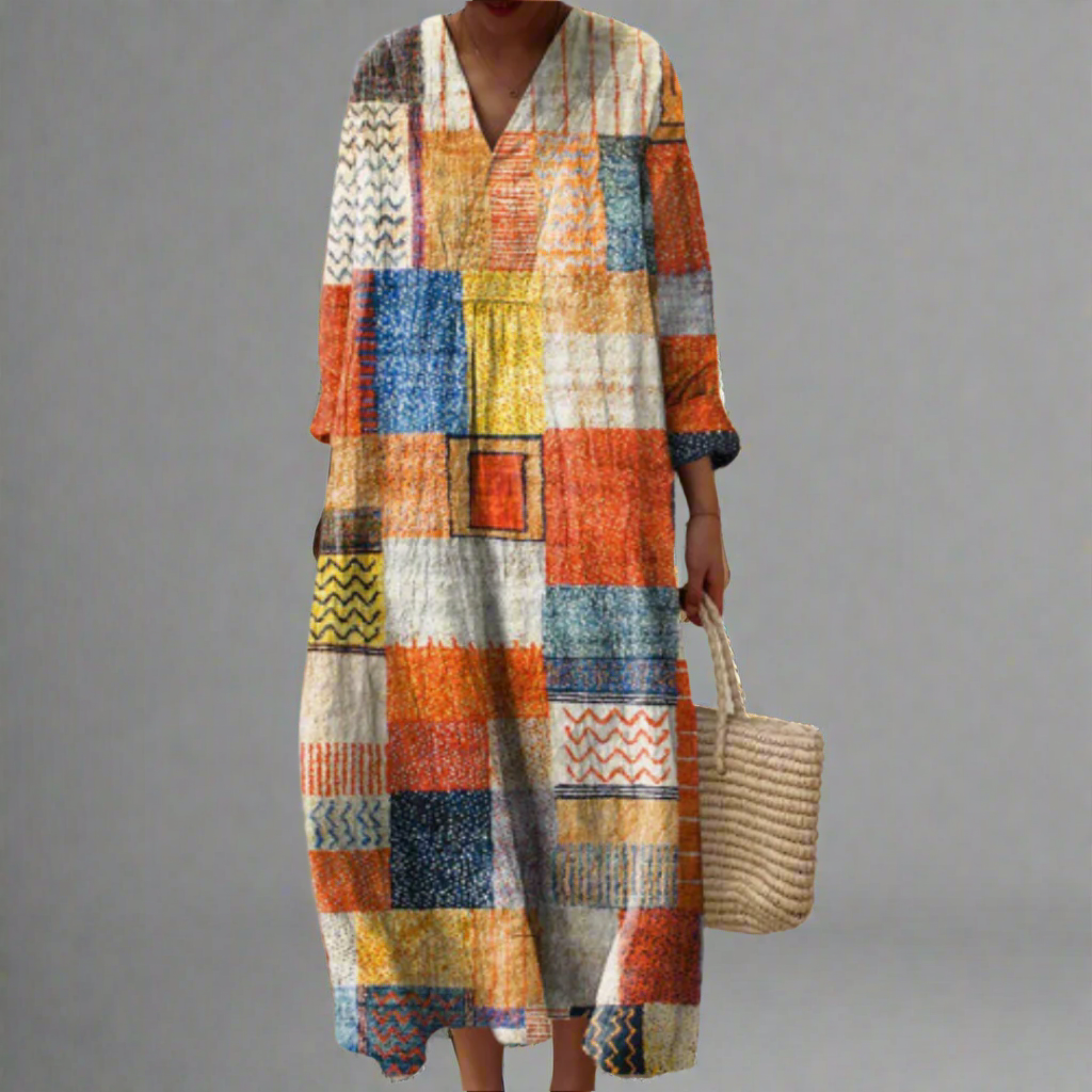 Women's V Neck Maxi Dress