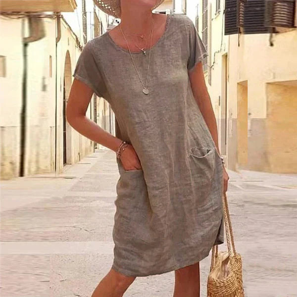Women's Draped Midi Dress – Khaki