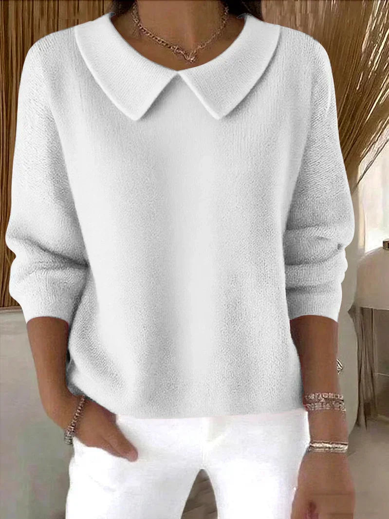Women's Long Sleeve Sweater – White
