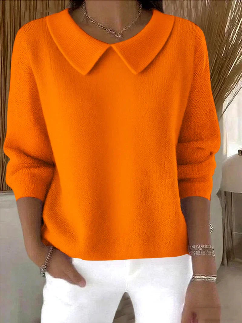 Women's Long Sleeve Sweater – Orange