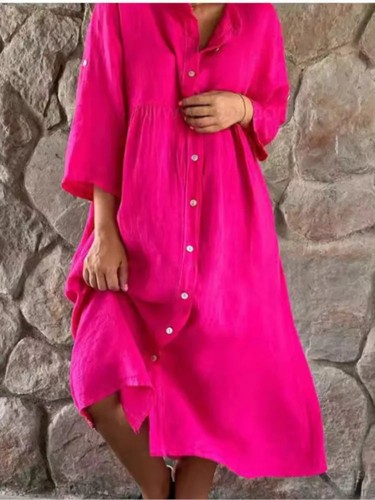 Women's Midi Dress – Pink