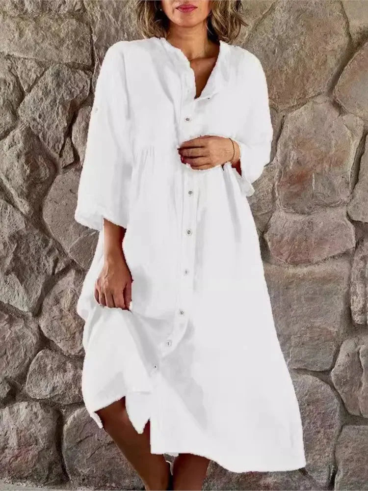 Women's Midi Dress – White