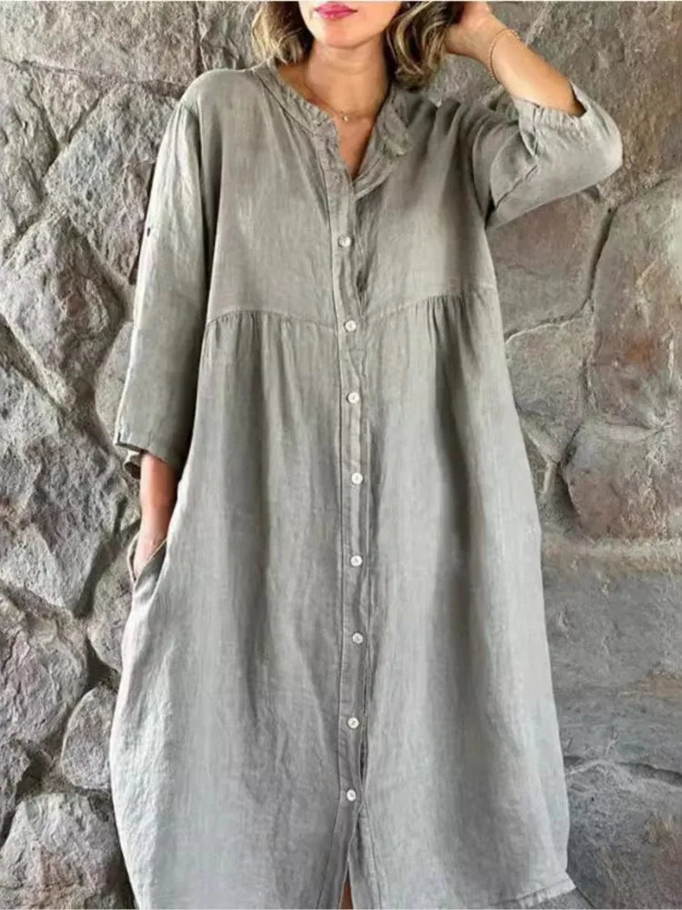 Women's Midi Dress – Grey