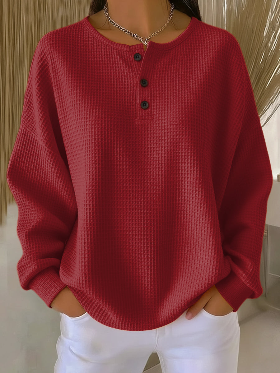 Women's Long Sleeve Sweatshirt – Red