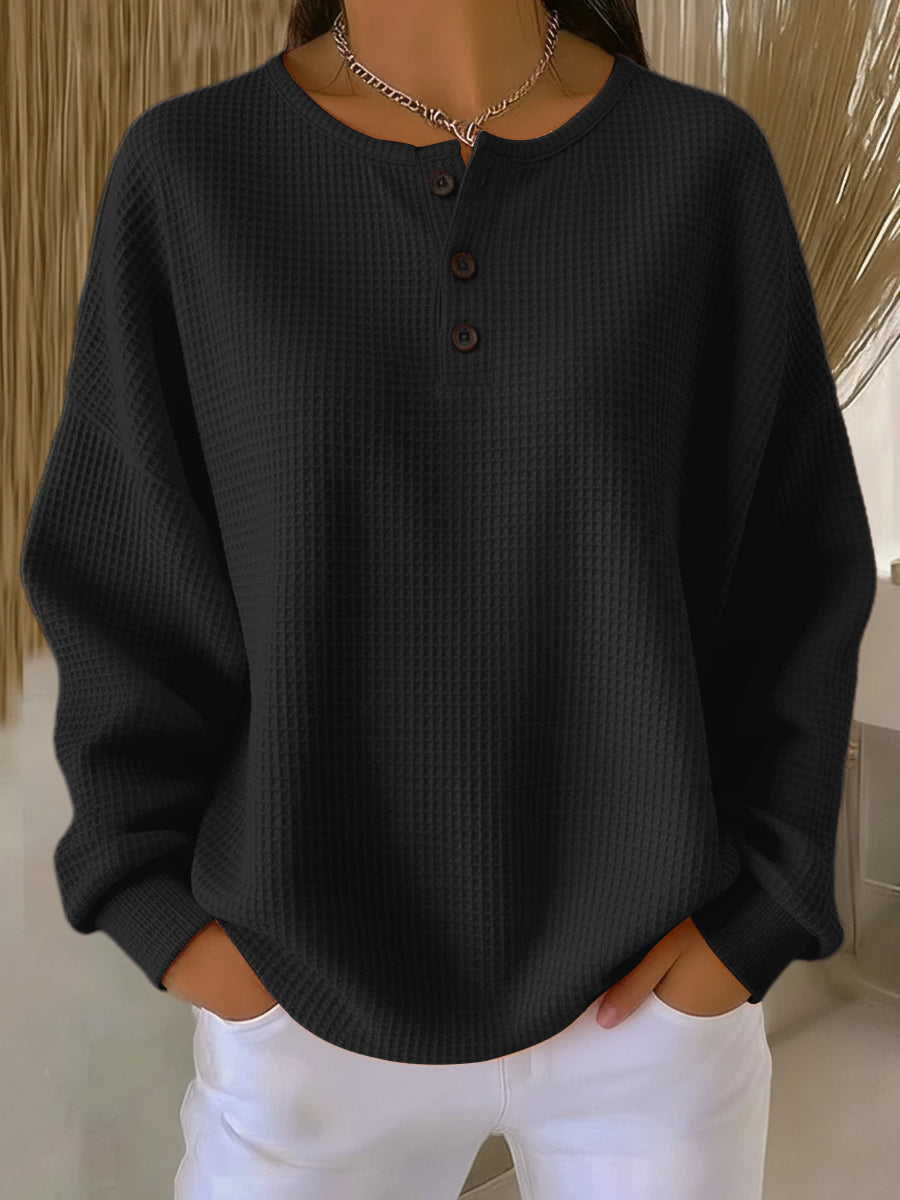 Women's Long Sleeve Sweatshirt – Black