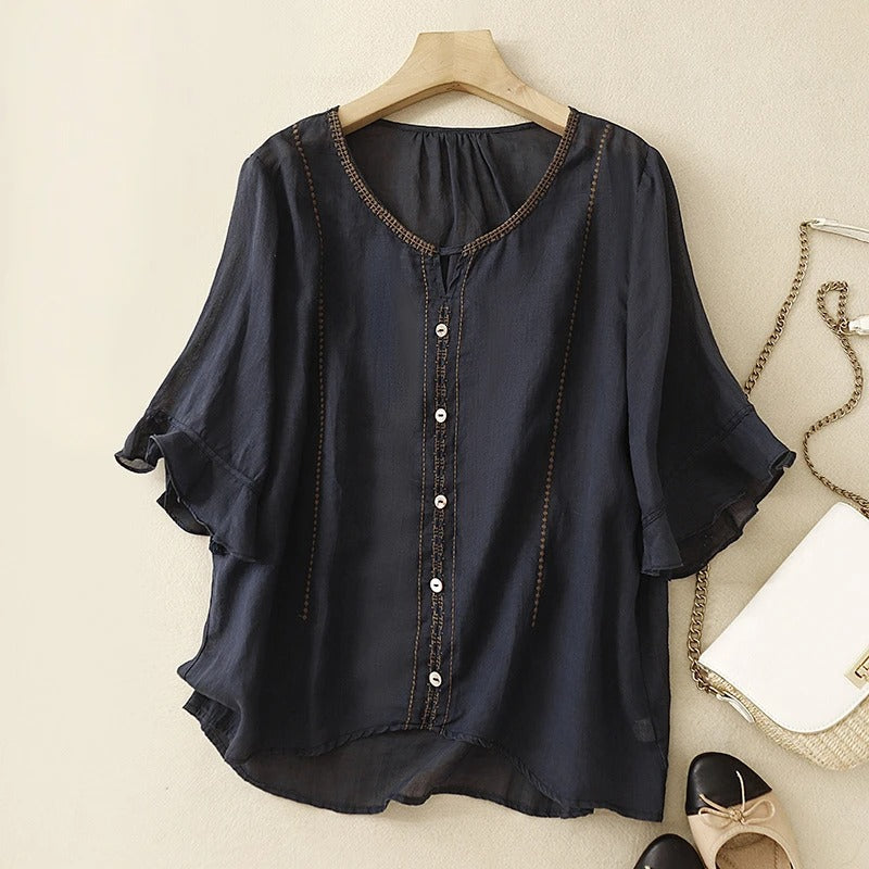 Women's Blouse – Navy Blue