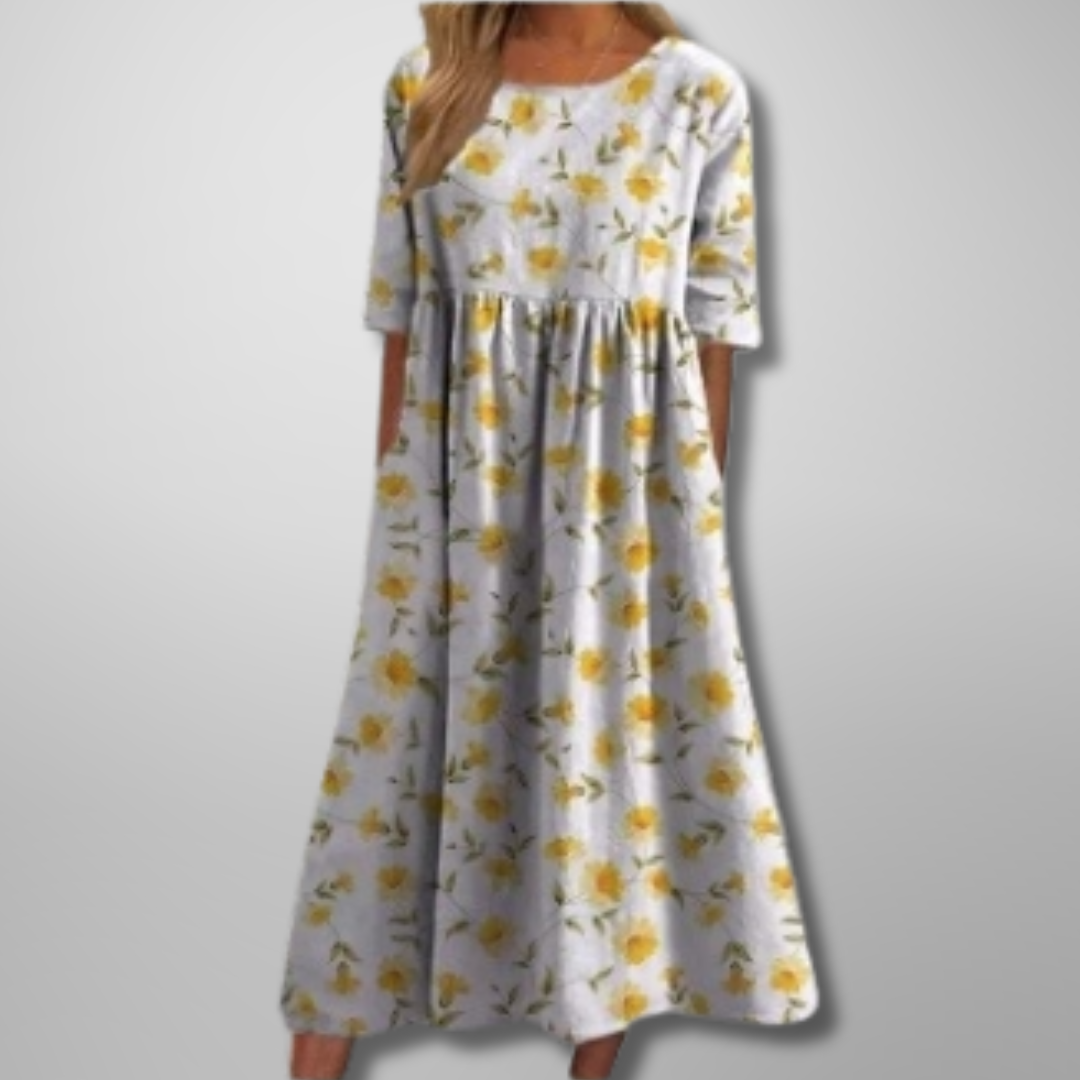 Women's Midi Dress – Yellow