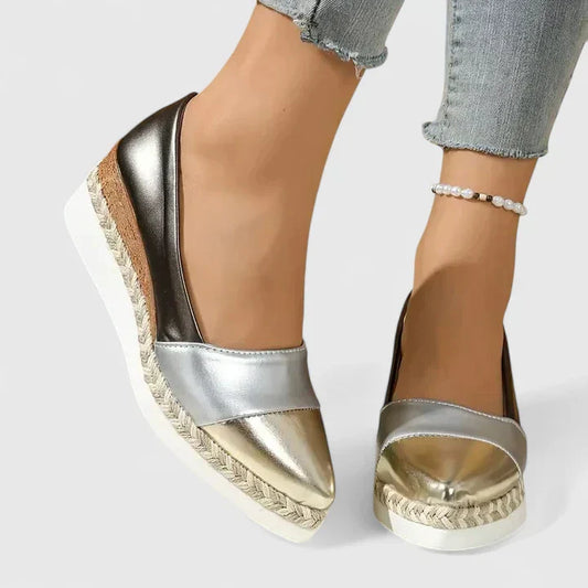 Women's Platform Wedge Loafers – Dark Gold