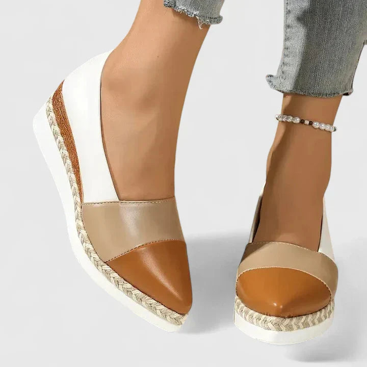 Women's Platform Wedge Loafers – Cream