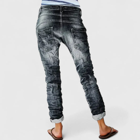 Women's Straight Leg Distressed Jeans