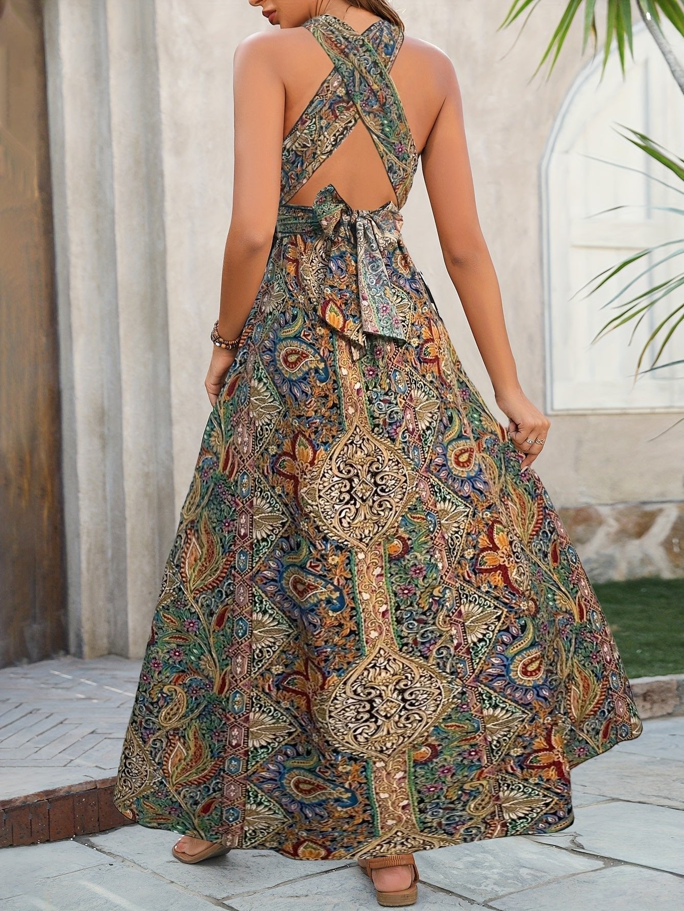 Women's Halter Maxi Dress